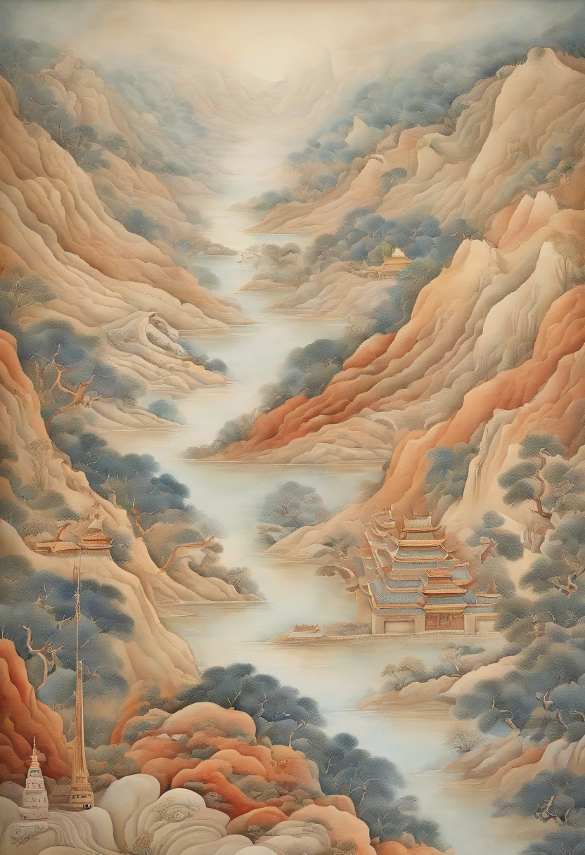 Dunhuang murals，Rich in color，planar，4k，8k，Powerpuff Dancer，Auspicious cloud pattern，