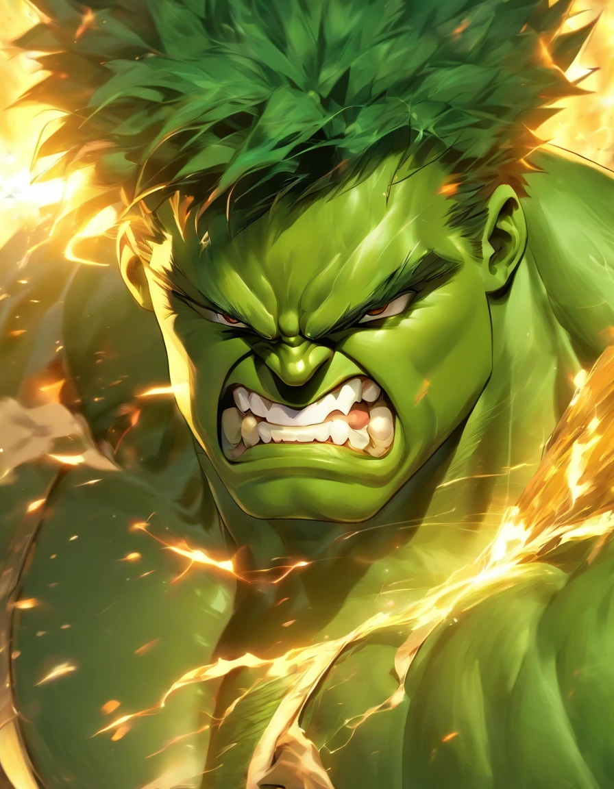A combination of Hulk and Super Saiyan,in a panoramic view,tmasterpiece,high detal,best qualtiy,A high resolution,16k,in a panoramic view,hyper HD:: --v 5