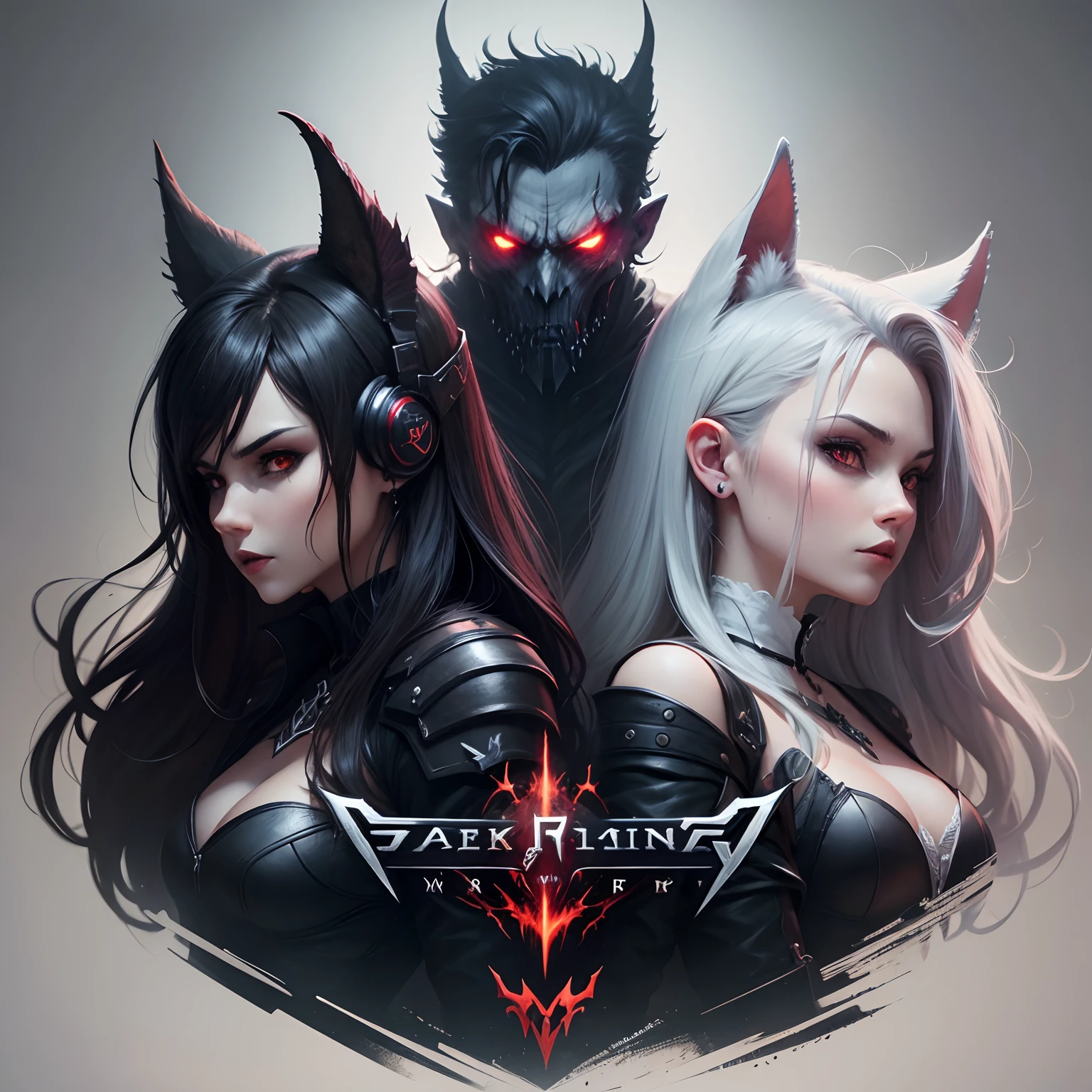 Gaming Logo,Dark Vampire ff Name,Facebook page profile, best quality, 8k, gaming