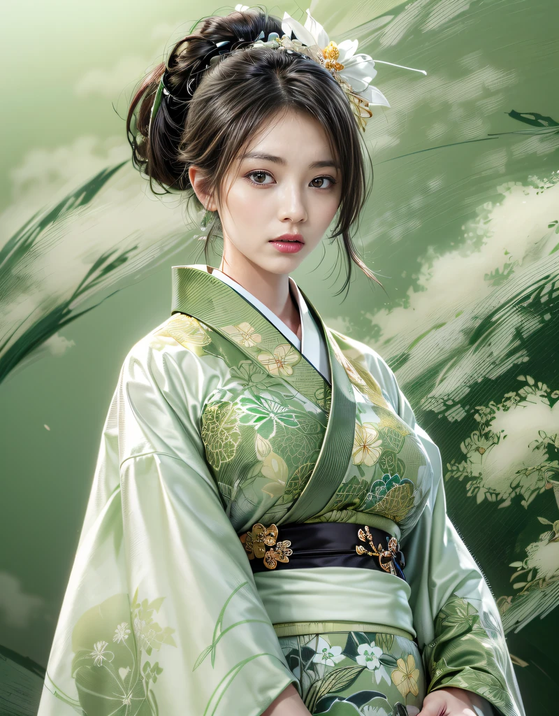 (Beautiful model in Japanese kimono commercial), ((Gentle and soothing atmosphere:1.5)), ((face is 80% (beauty and elegance:1.5), 20% pretty and cute:1.5)), (She is a half Eastern European and half Asian model), ((closed mouth:2)), clear eyes, (detailed eyes, light green eyes, bright pupils), Double Eyelids, (sexy lips with a little thickness:1.2), Highly Detailed Face Texture, high-resolution RAW color photo pro photo, BREAK ultra high-resolution textures, big eyes, unparalleled masterpiece, incredible high resolution, super detailed, stunning ceramic skin, BREAK ((Best Quality, 8k)), Crisp Focus:1.2
