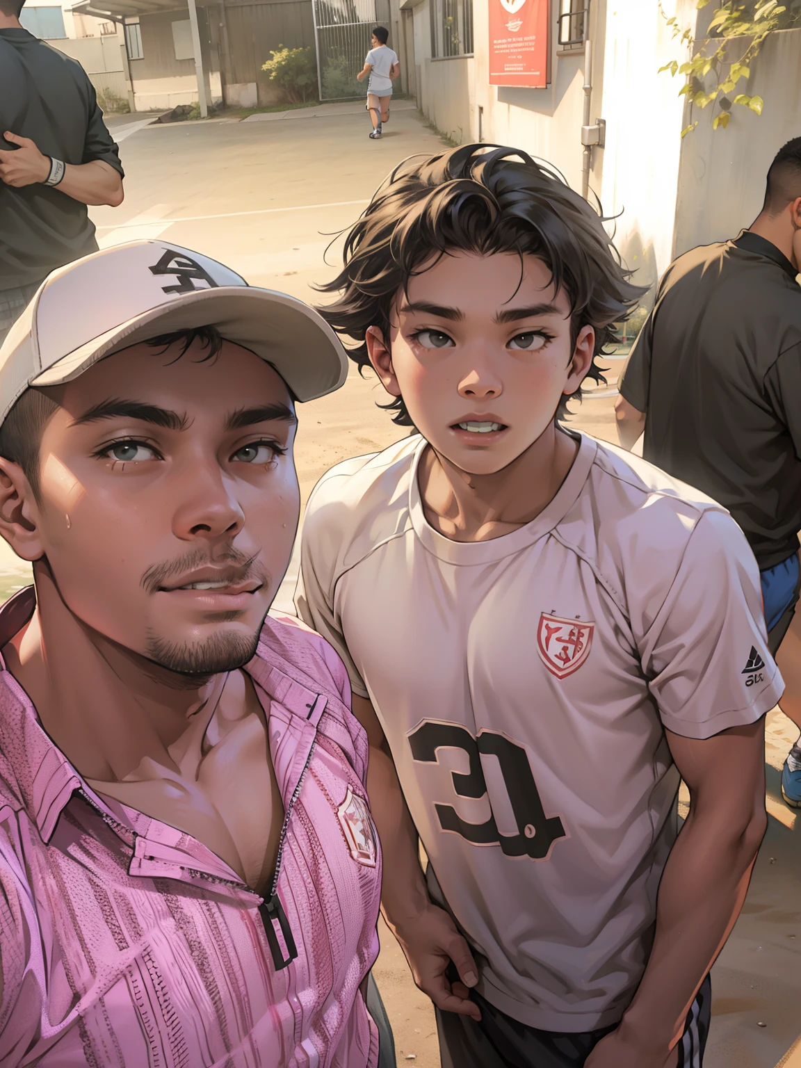 A boy is playing soccer,soccer court