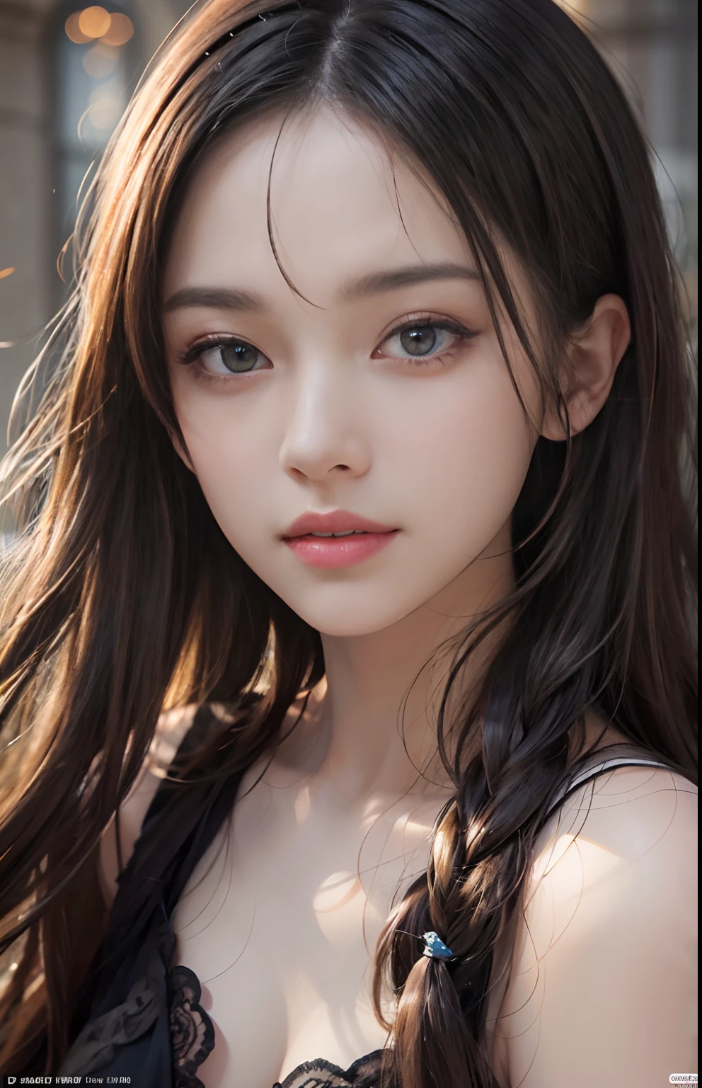 (1girl:1.3), solo, __Body parts__ realistic skin, pale skin, big boobs, official art, unified 8k wallpaper, ultra detail, beauty and aesthetics, beauty, masterpiece, best quality, in cyberpunk city, fantastic atmosphere, calm color palette, peaceful mood, soft shadows, nurse, glamour, huge breasts