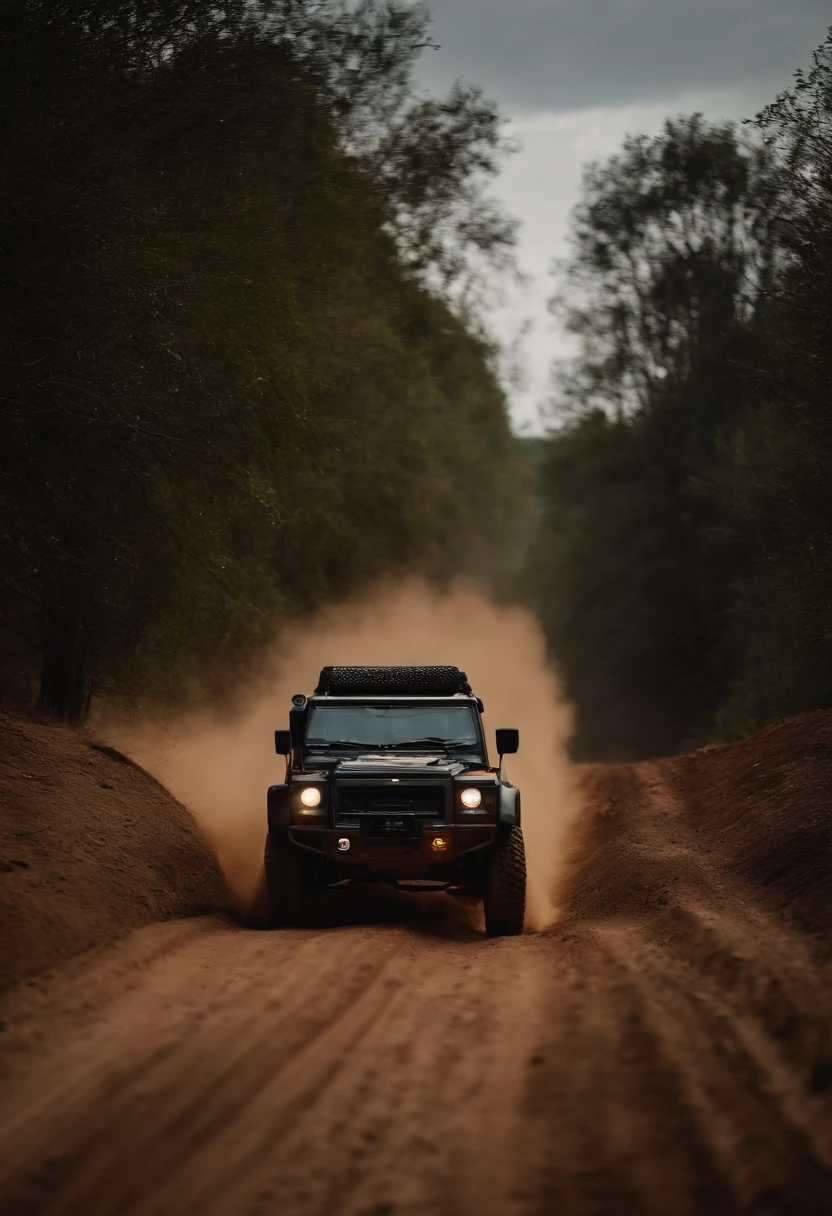 Masterpiece, Real, Off-road vehicles driving on dirt roads