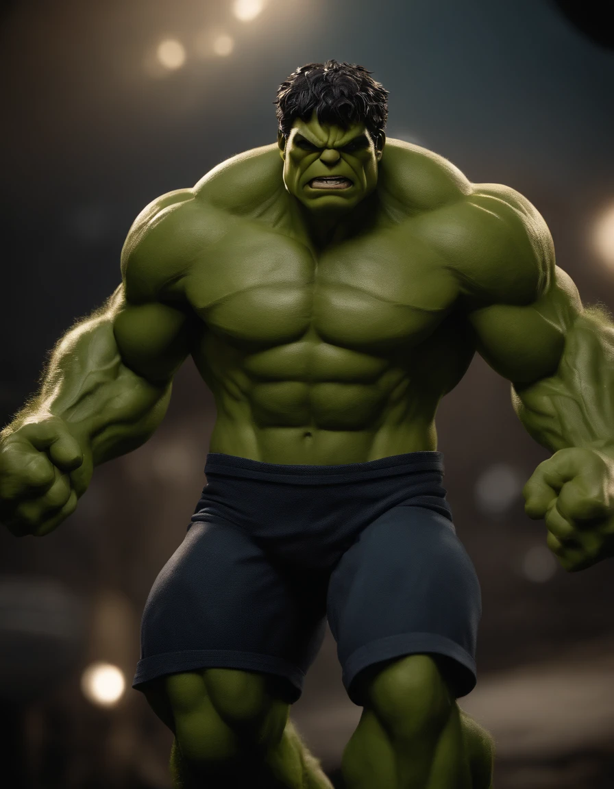 Full body view of the Hulk and Super Saiyan combo，tmasterpiece，high detal，best qualtiy，A high resolution，16k，in a panoramic view，hyper HD：： --v 5