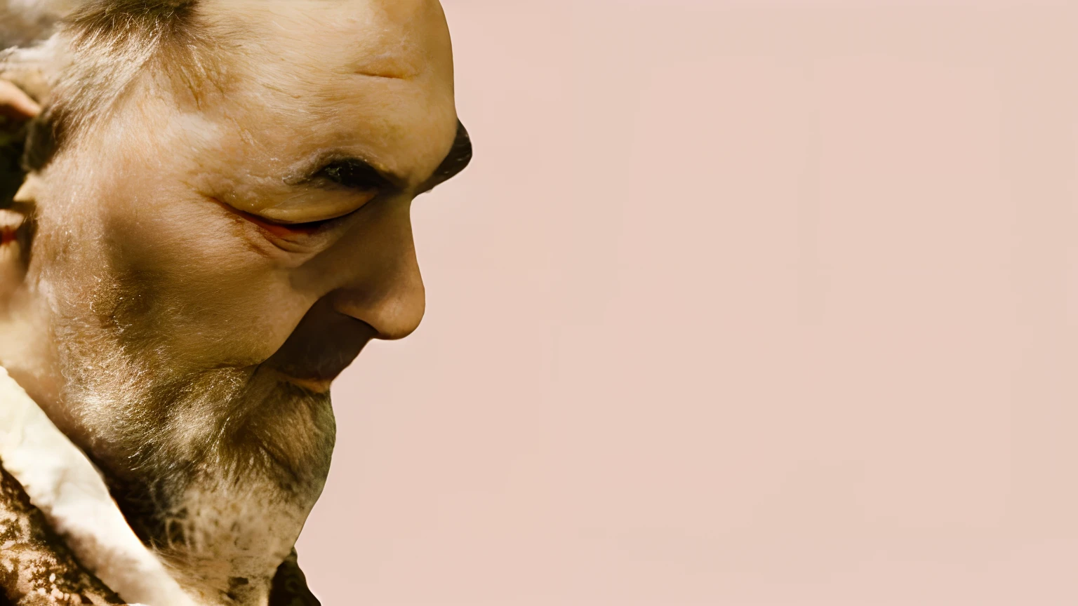 Imagem realista de Padre Pio com roupas castanhas, imagem realista de Padre Pio, Padre Pio e mais dois frades capuchinhos de roupas castanhas, foto realista de Padre Pio, 1940, detalhes historicamente precisos, Padre Pio, Cinematic