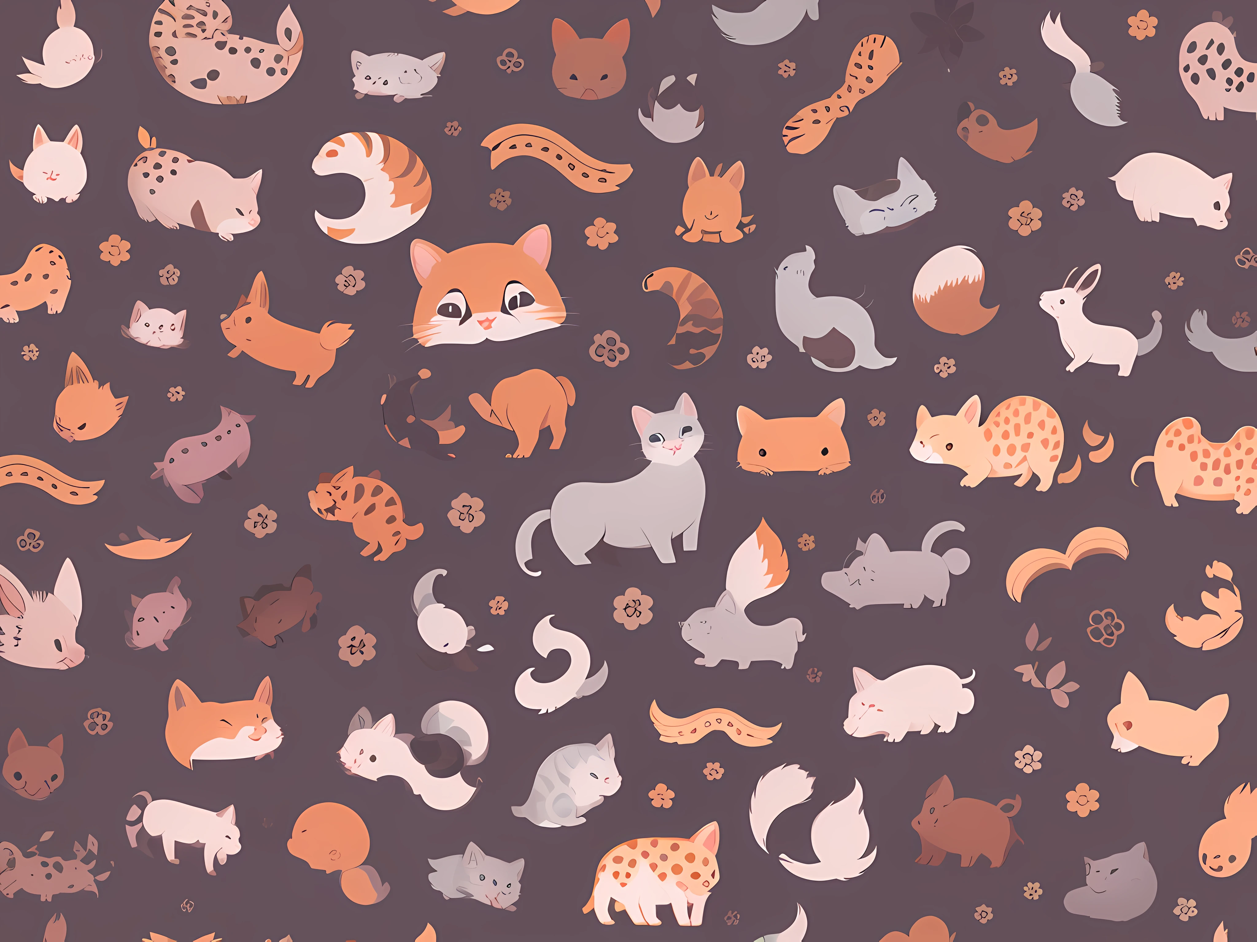 Small animal pattern design，vector design