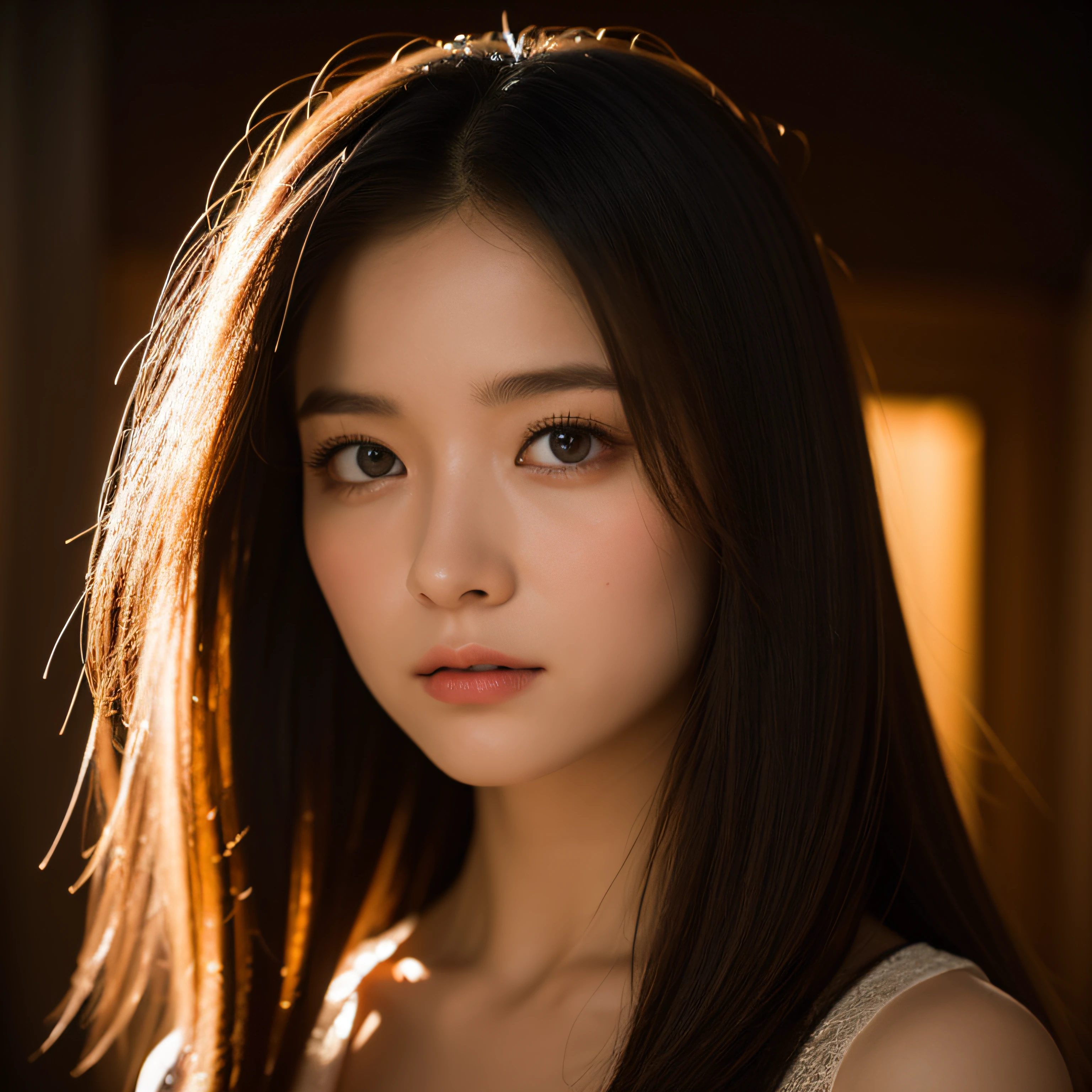 (Raw photo, Best Quality), (Realistic, photographrealistic: 1.3), Best Quality, Highly detailed, masutepiece, Hyper-detailing, Illustration, 1 girl, Paintings and foreheads, The upper part of the body_Body, Dynamic Angle, world masterpiece theater, Messy_long_hair, Best Quality, extremely detailed CG unified 8k wallpaper, inky, amazing, Cinematic lighting, lens_f lare,dunhuang_Style