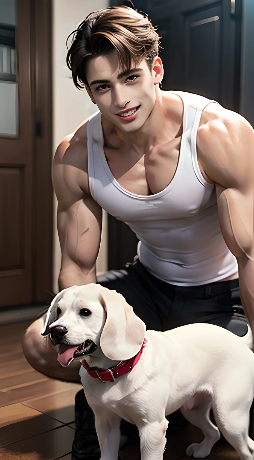handsome man in his 20s, Pietro Boselli, smile,