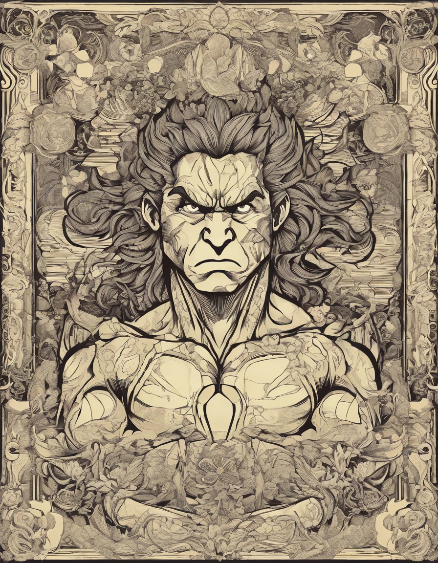 Full body view of the Hulk and Super Saiyan combo,tmasterpiece,high detal,best qualtiy,A high resolution,16k,in a panoramic view,hyper HD:: --v 5