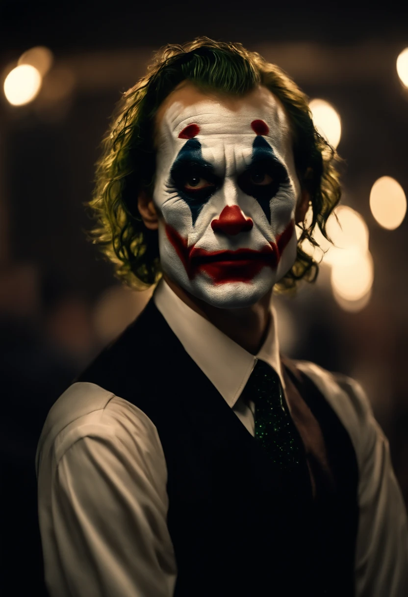 Portrait of Joker, master piece, UHD, dark lighting, it's night time