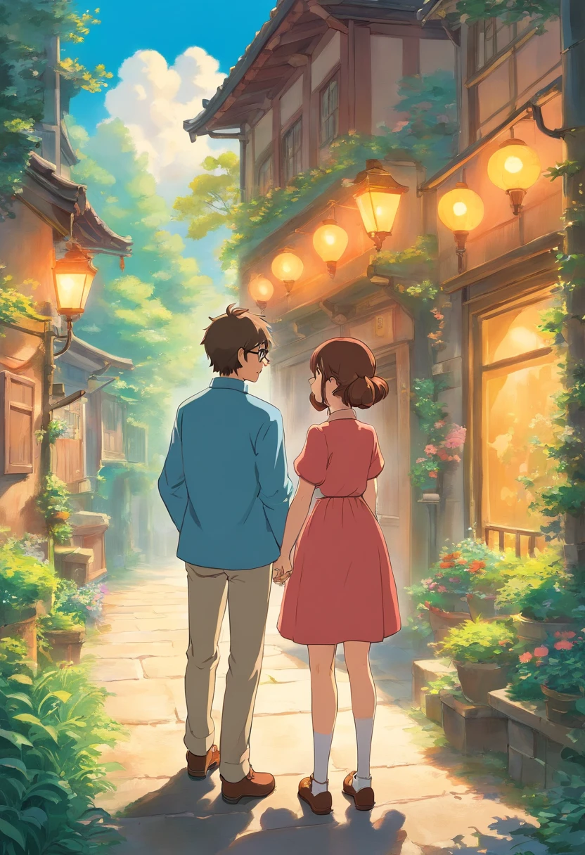 one couple standing romance while taking a picture