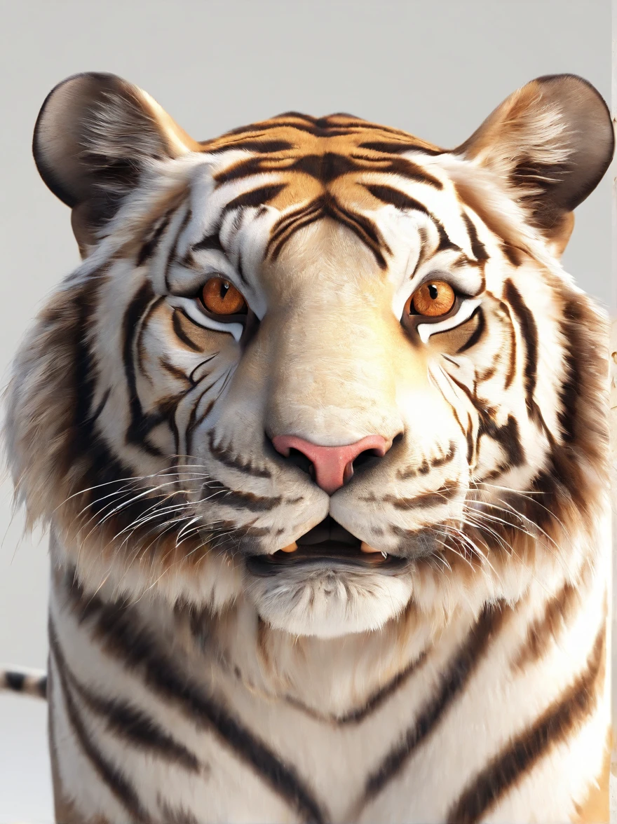 a cute Tiger, white background