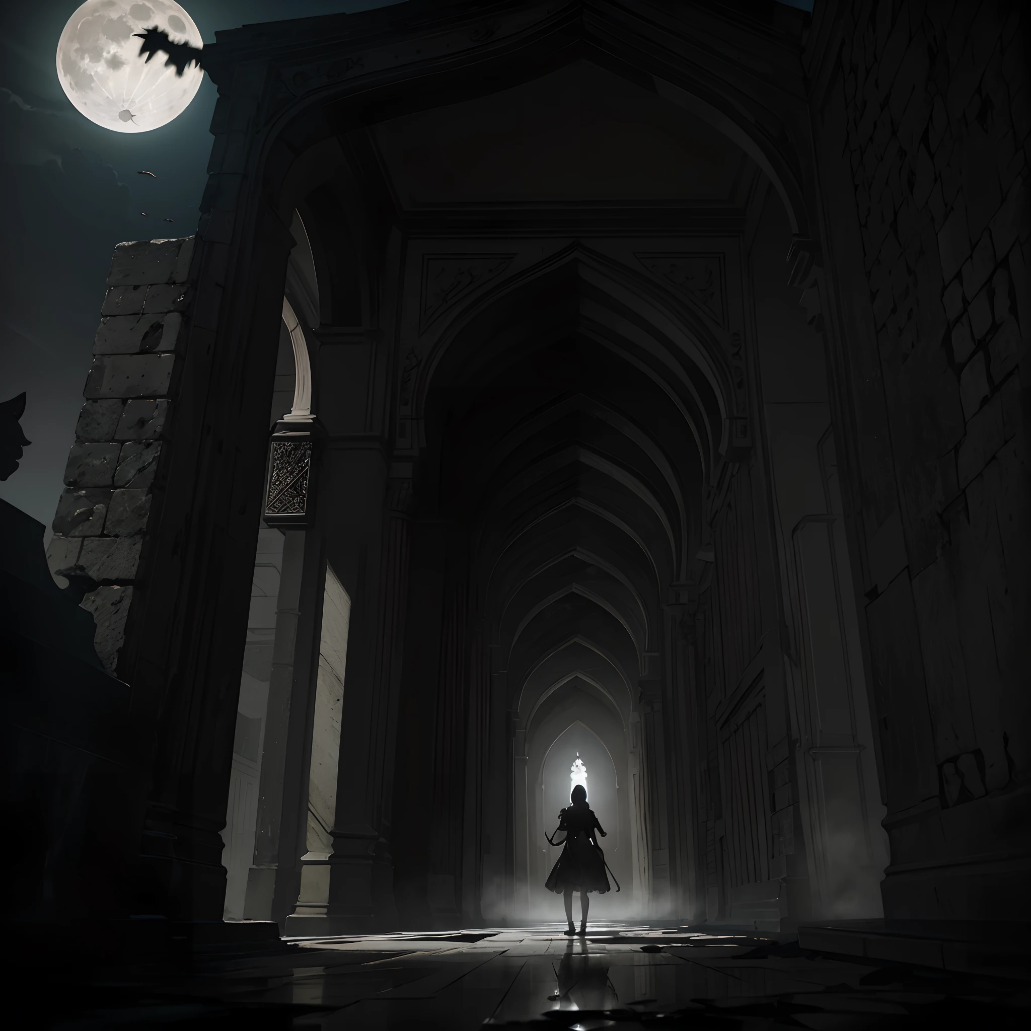 (haunting, ghostly),Taj Mahal,(mysterious, eerie),moonlit night,marble reflecting moonlight,shadows and silhouettes,ancient architecture,imposing structure,aged and weathered,gloomy and mysterious atmosphere,dense fog rolling in,hauntingly beautiful,majestic and ethereal,subtle glows and mysterious lights,whispering spirits,paranormal activity,black cats(scattered around),(best quality,highres) --auto