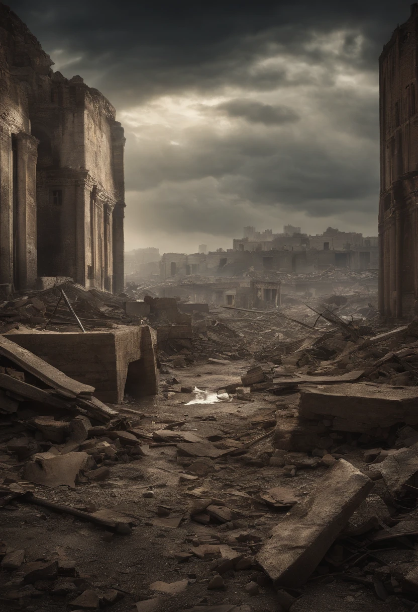 # Mind maps: Desolate post-apocalyptic landscape
## description
- Unforgettable and thought-provoking image of the end of the world
- Depicts desolation, Post-apocalyptic landscape
- Crumbling city, scorched earth, and ominous skies
- Remnants of human civilization in ruins
- Natural reclamation of land
- Subtle details that hint at the cause of the end of the world
- Convey a sense of hopelessness
- Leave room for a silver lining or resilience
## element
- Desolate landscape
- Crumbling city
-ravages of war
- Ominous sky
- The ruins of human civilization
- Natural reclamation of land
- Subtle details that hint at the cause
- Feelings of hopelessness
- Dawn of hope or resilience
## The cause of the apocalypse
- Environmental disasters
-war
- Catastroptic events from space
## sentiment
-fear
-awe
-contemplation
- The fragility of our world
- The consequences of our actions