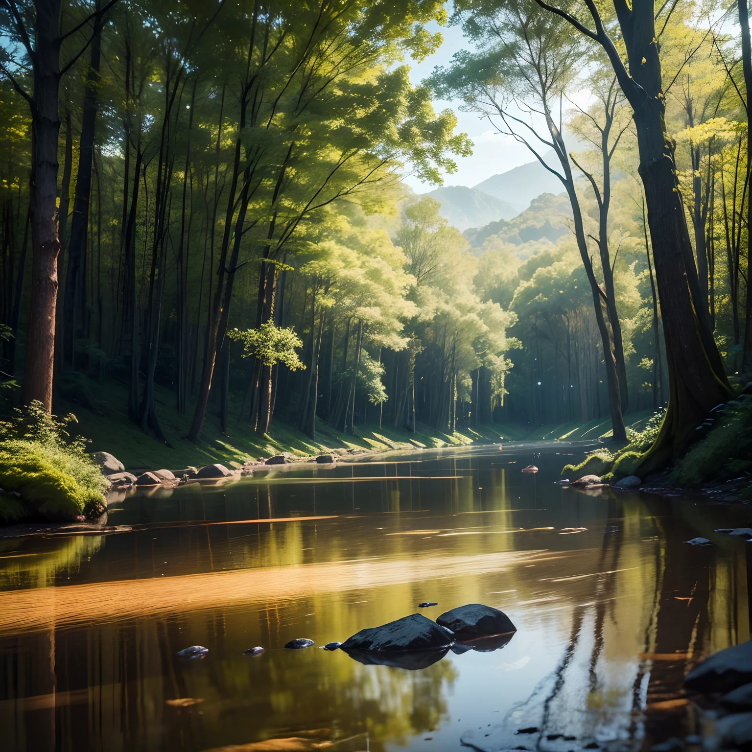 ((floresta)) Fotografia colorida RAW de alto detalhe, , o iluminado ,(Altamente detalhado, Hiperdetalhamento, Emaranhamento), (brilho da lente: 0,7), (florescer: 0,7), particle fx, Ray Traced, cinemac lighting, profundidade de campo rasa, fotografado com Sony a9 II, Lente grande angular de 50mm, foco nítido