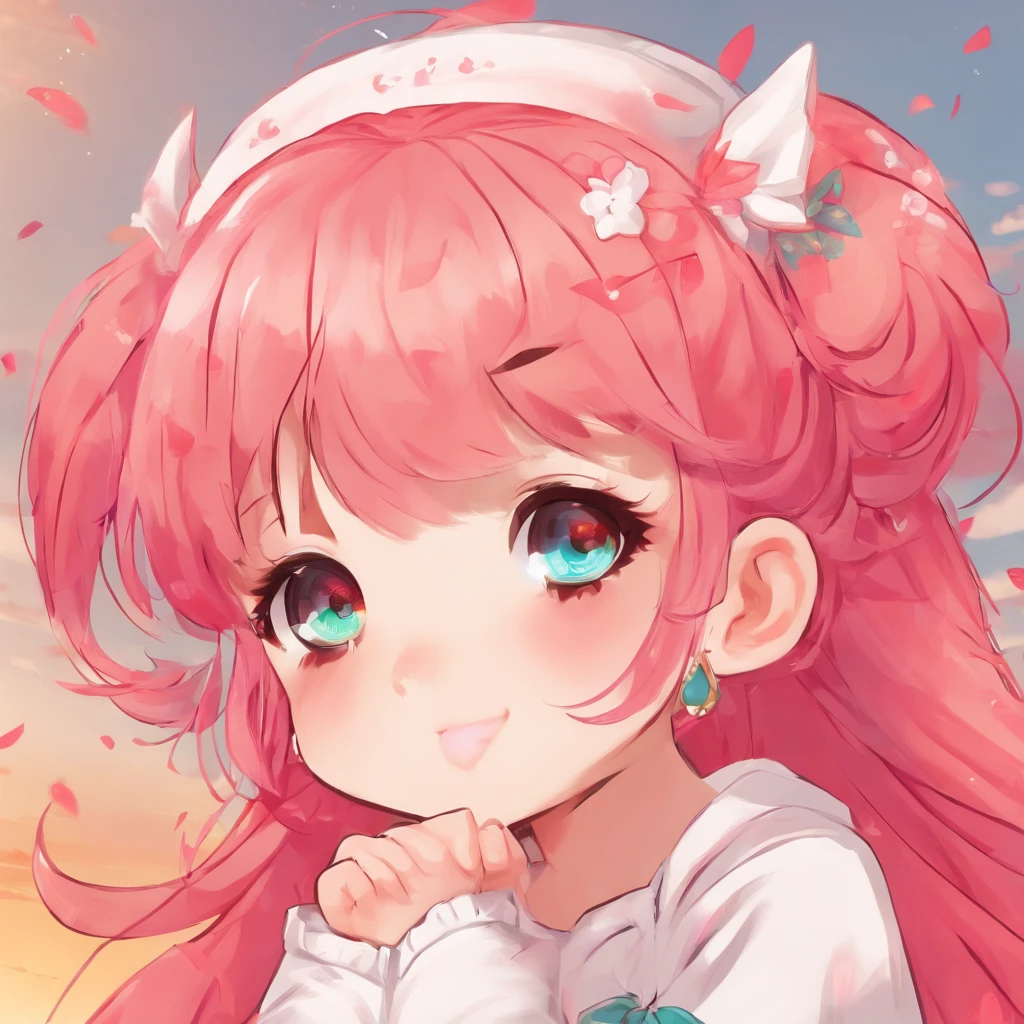 Red Eyes White Hair Girl