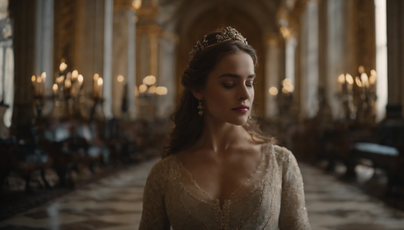 beautiful girl in a palace