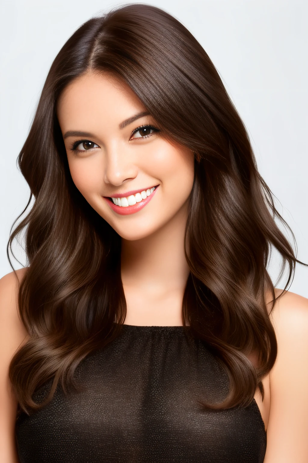 Beautie A smile Gently wavy hair black langerie Brown hair