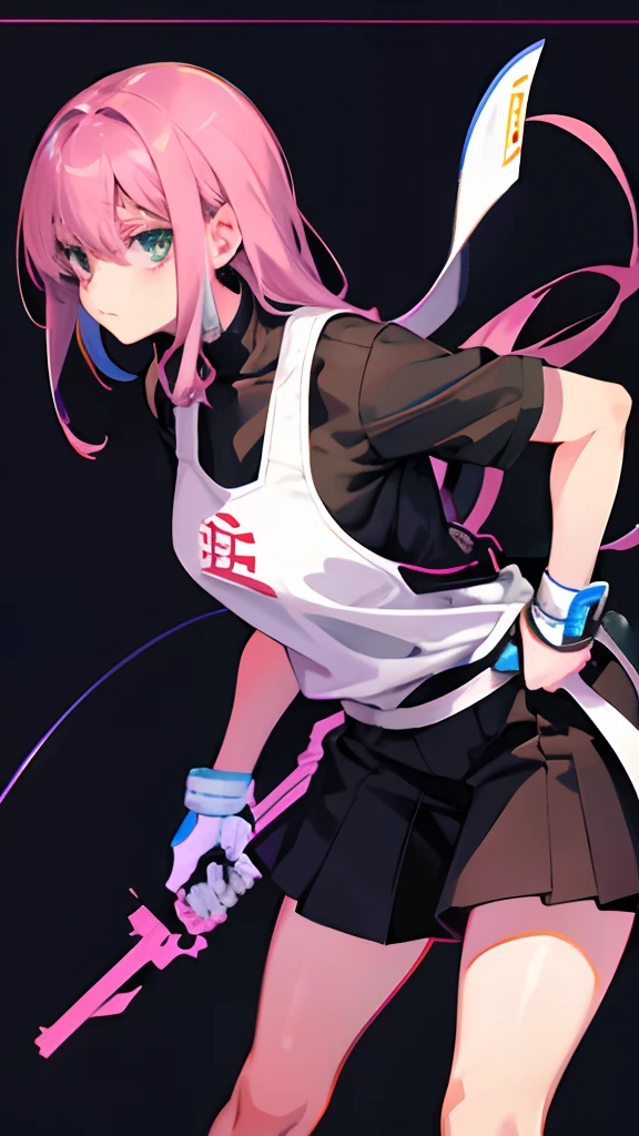 1girl, Original Character, the whole body,Upper body leaning forward , stance