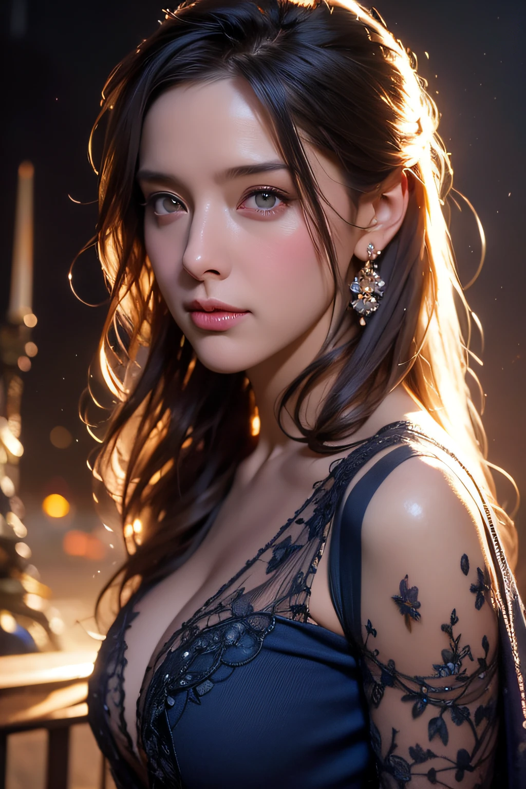 (Close up)(((portrait from waist to head))), ((((CAucasian)))), young girl, masterpiece, high detailed, alluring expression, alluring smile, open mouth:0.8,(((sideshoot))), (((sexy attire))), nsfw, subtle nudity
