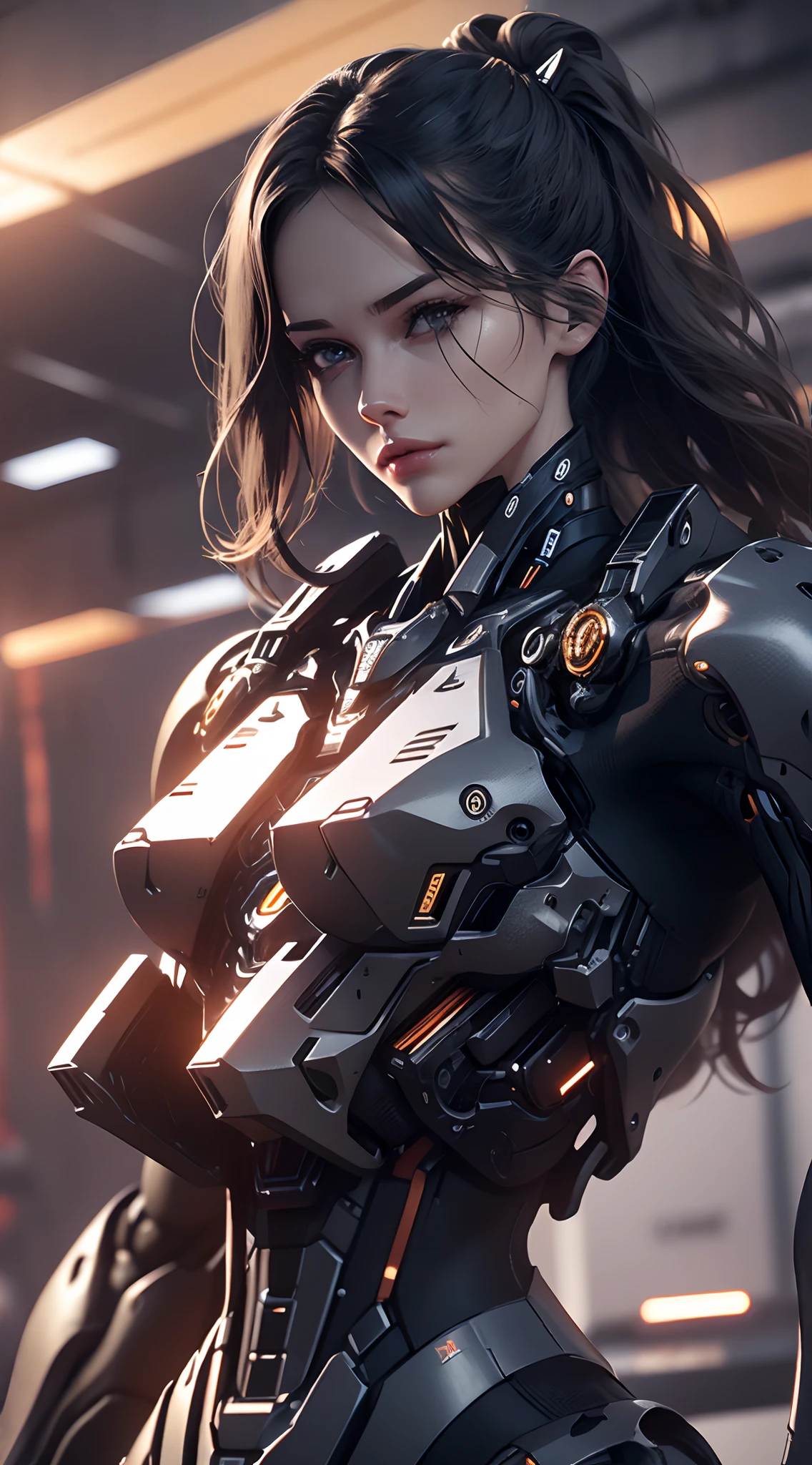 full mechanical cyborg body  , Very detailed Cyborg , Ultra detailed the part of cyborg body , full mechanical body part , Unreal engine 5 , Intricate details , photorealism , Ultra high resolution