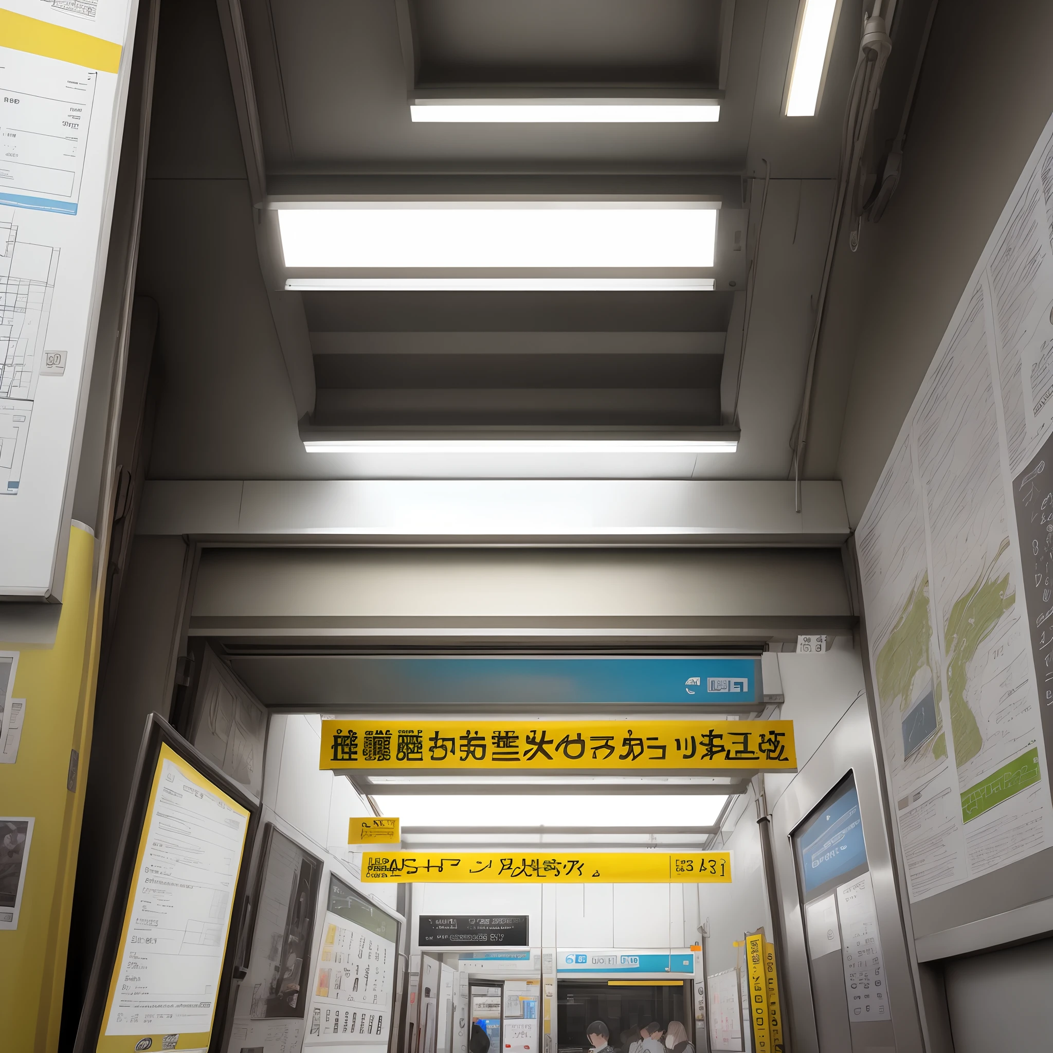 Urban stations、Actual picture、intricate detailes、Weekday scenery、
