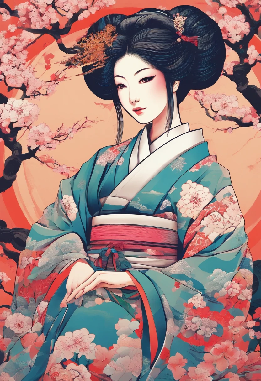 very hip hop confidant badass arrogant cocky boss bitch attitude traditional japanese geisha japanese tattoos in hip hop baggy sagging kimono herry blossom cherry tree petles