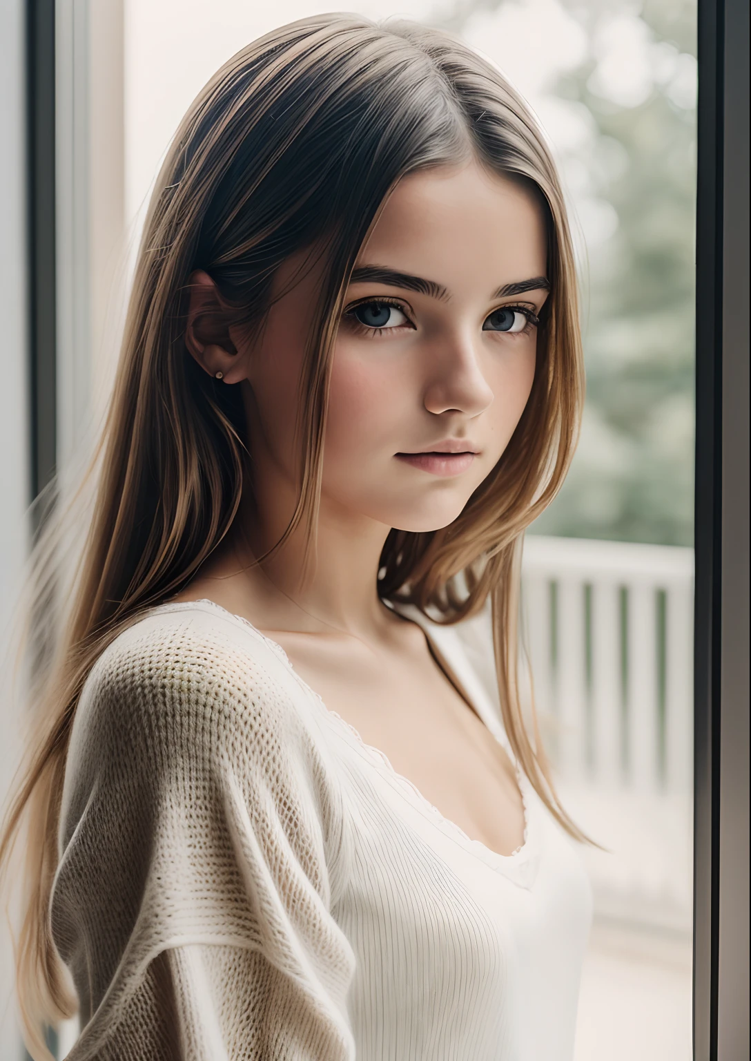 ((1 fille espagnole)), (Laia Manzanares) (Interpolation model, 17 ans, jeune)), Beautiful ethereal, mince, petite, Soft Light, ((Style David Hamilton)), Image en gros plan, Masterpiece, Best quality, photo-realistic, 8k, High resolution, detailed skin, 8K UHD, DSLR, softlighting, High quality, grain du film, Fujifilm XT3