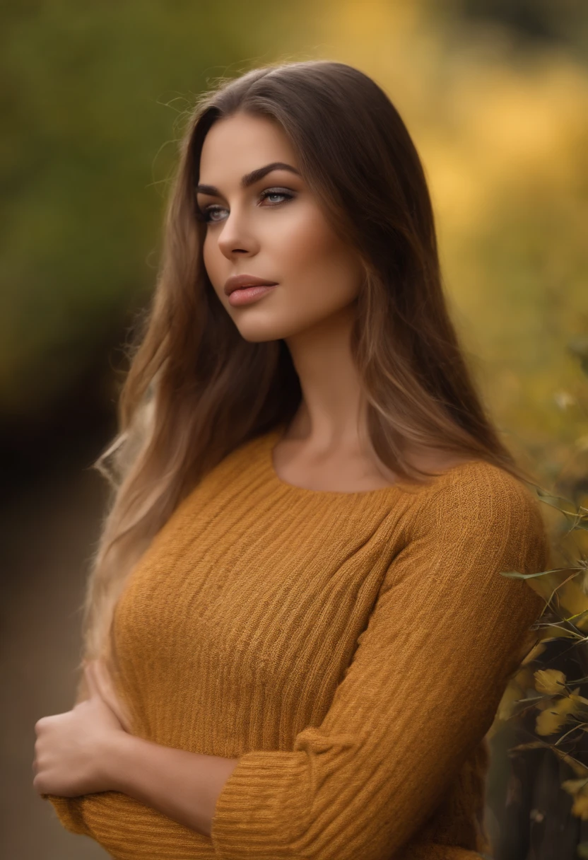 1 girl walking along the river, regordete, Cara regordeta, tetas grandes, Mezcla 4, Rim sleeveless sweater, almohada, labios, boca abierta, realista, Foto_\(Medio\), solamente, (Obra maestra), (fotorrealista: 1.3), Ultra detallado, (High detail) piel: 1.2), (La mejor calidad: 1.0), (ultrahigh resolution: 1.0), (Orchan-6500: 0.3), cabello ondulado y detallado, Cabello largo, sol, (Hermoso maquillaje detallado), (sexual arousal, sonrojarse, rough breathing: 1.0), escote sexy