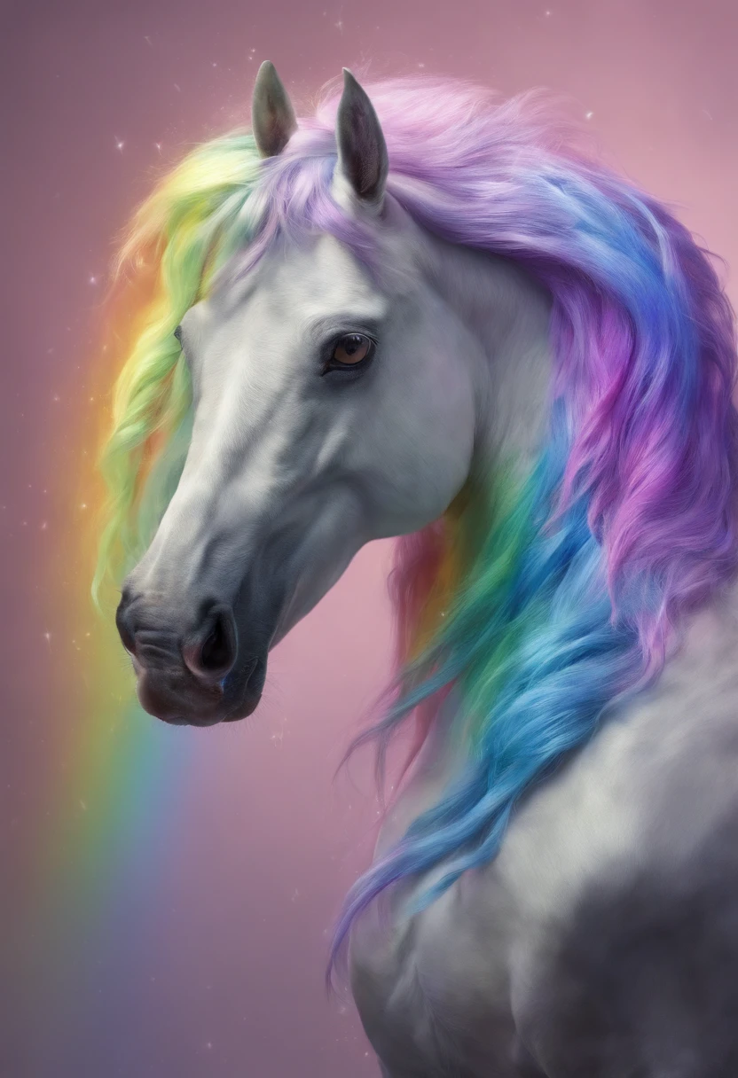 rainbow goes from unicorn's mouth