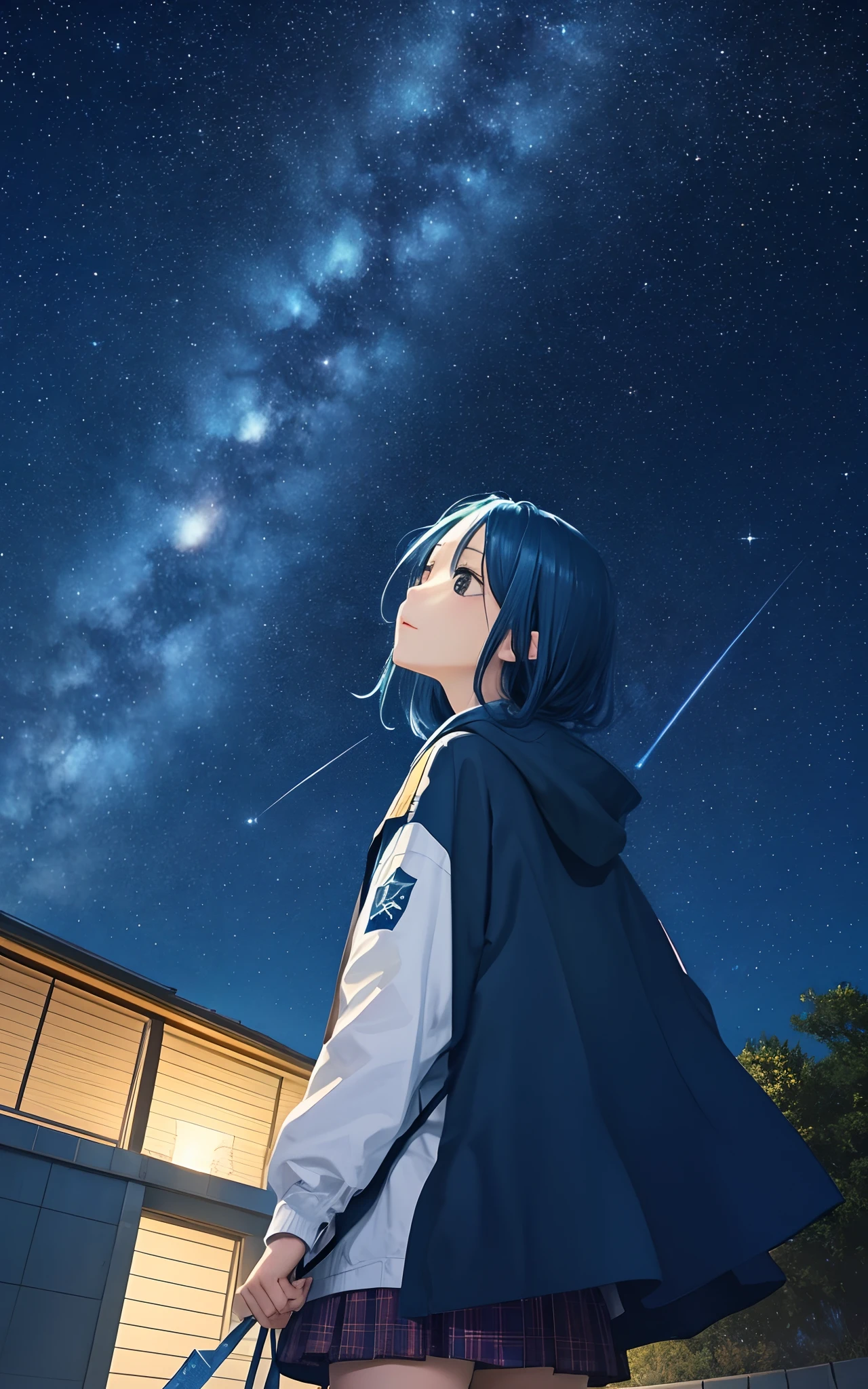 starrysky、Polaris、Woman looking at the sky、