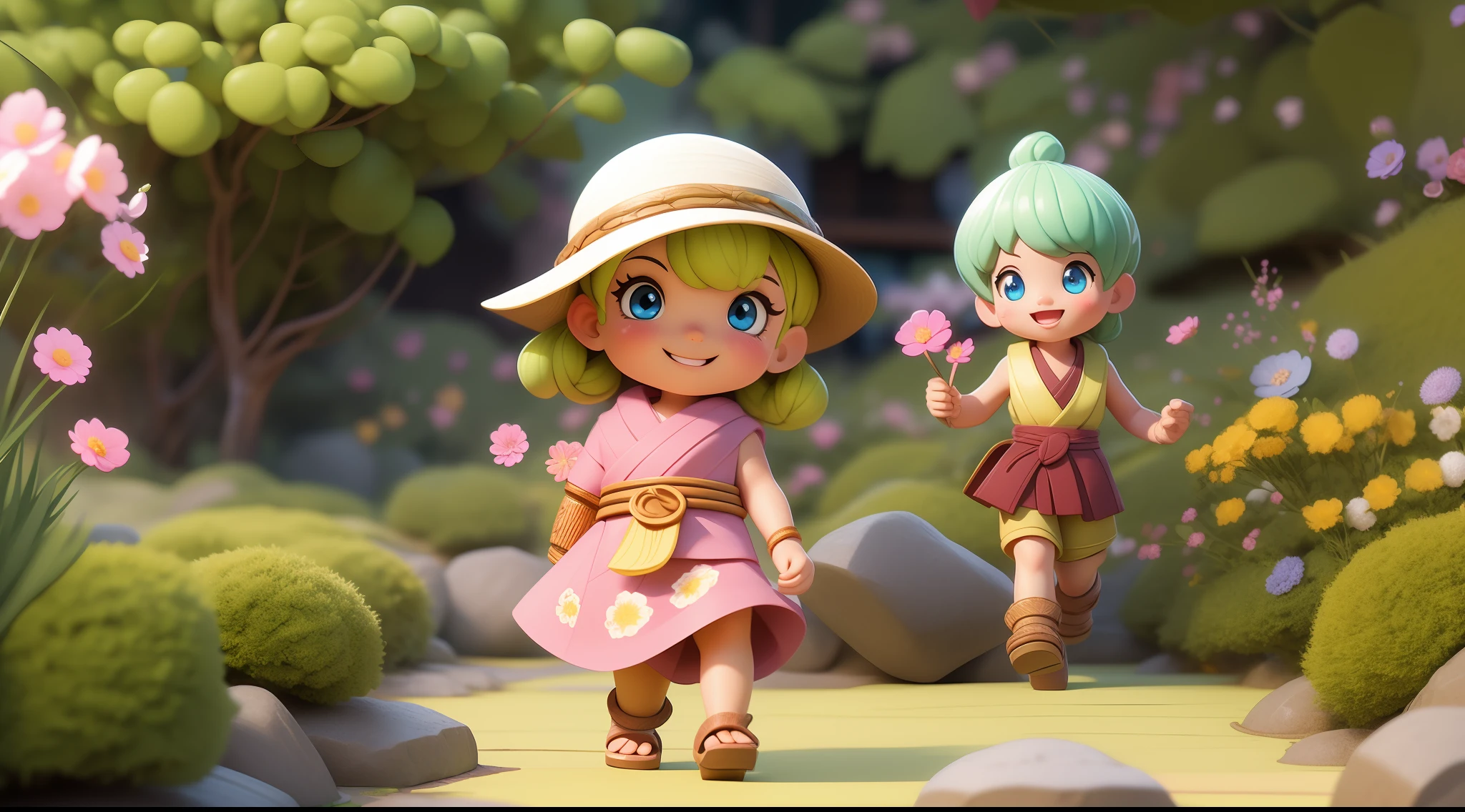 western clothes、doress、A smile、Eye Color Contacts、accessorized、full body Esbian、Walking、springtime、Kinkakuji Temple in Kyoto