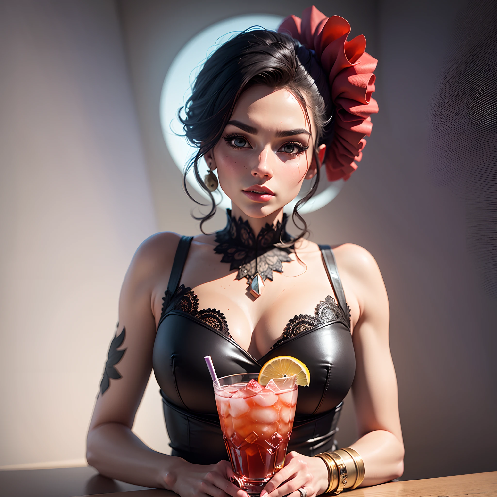 negroni cocktail, 3d render, cinematic, fashion --auto --s2