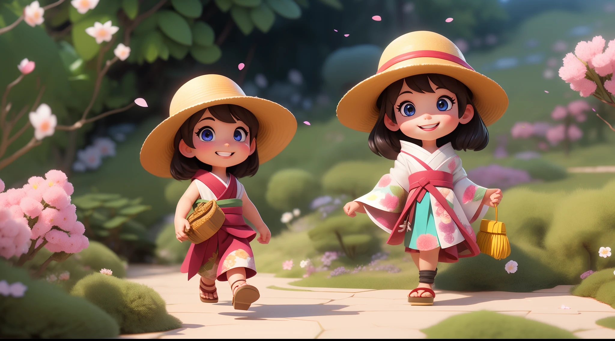western clothes、doress、A smile、Eye Color Contacts、accessorized、full body Esbian、Walking、springtime、Kinkakuji Temple in Kyoto