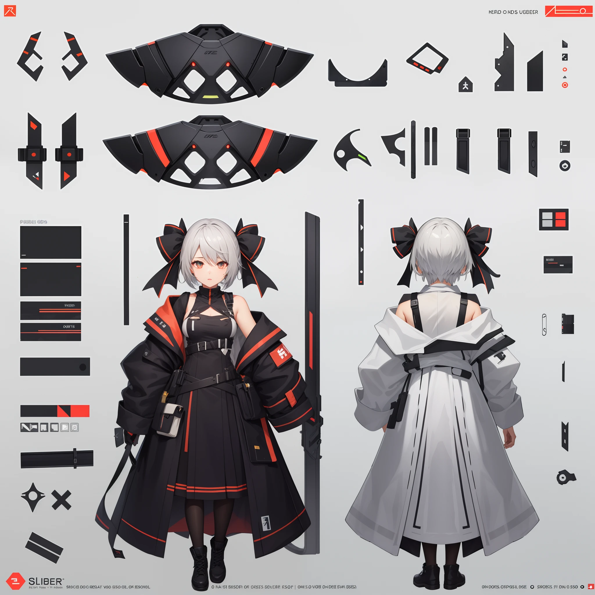 live2D character parts template, parts asset,live 2D vtuber model asset,