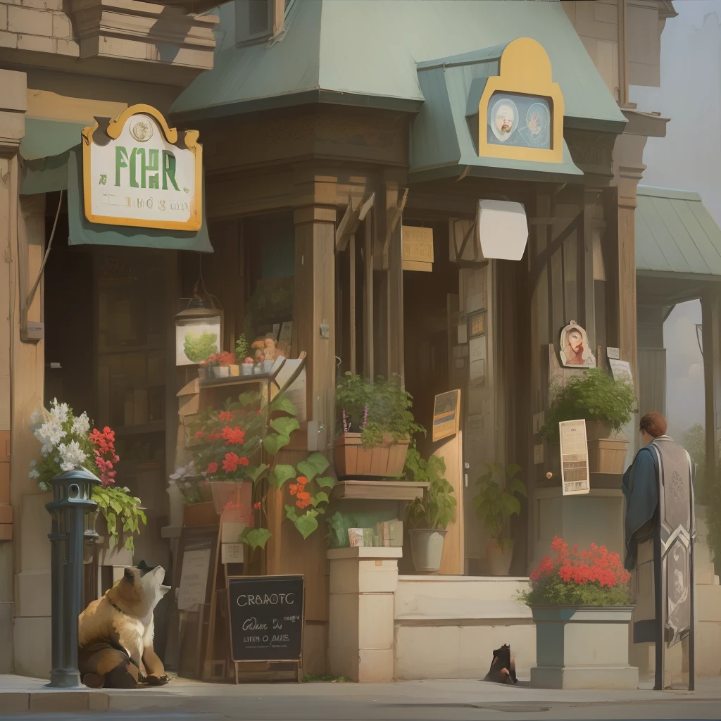Illustration for the story of the bear, who lives in a city with people