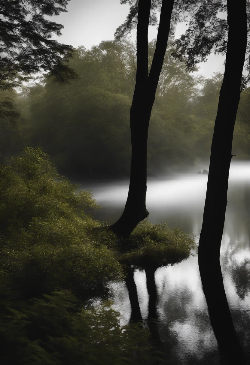 crie uma imagem de fogueira realista, em preto e branco, com o fundo transparente