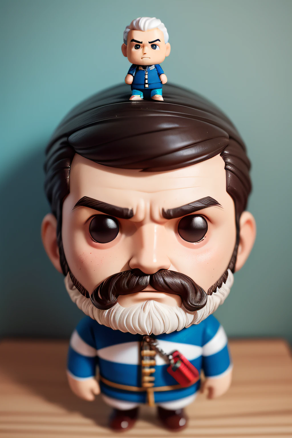Funko doll, genero masculino, mirando de frente, que representa a un grupo llamado espadachines