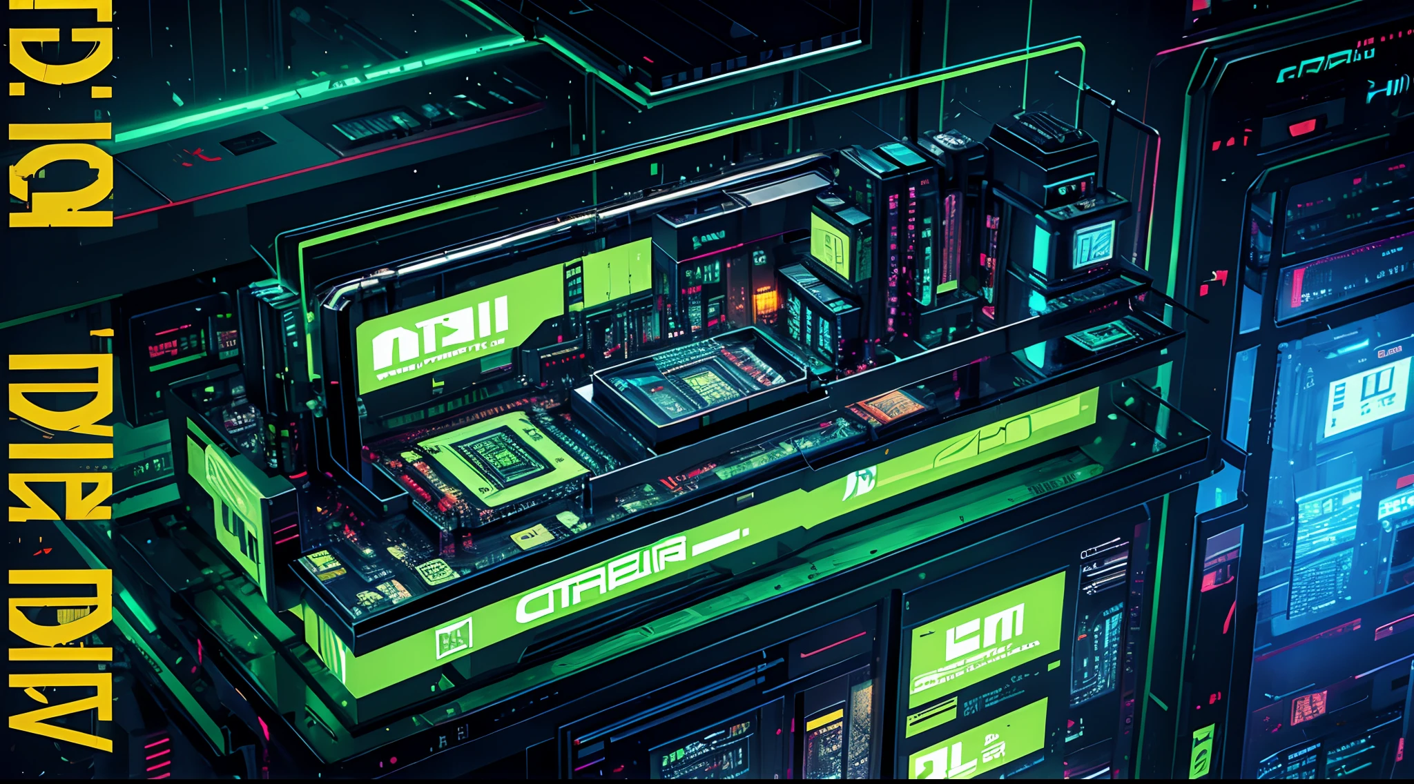 cyberpunkt, printed circuit board, background