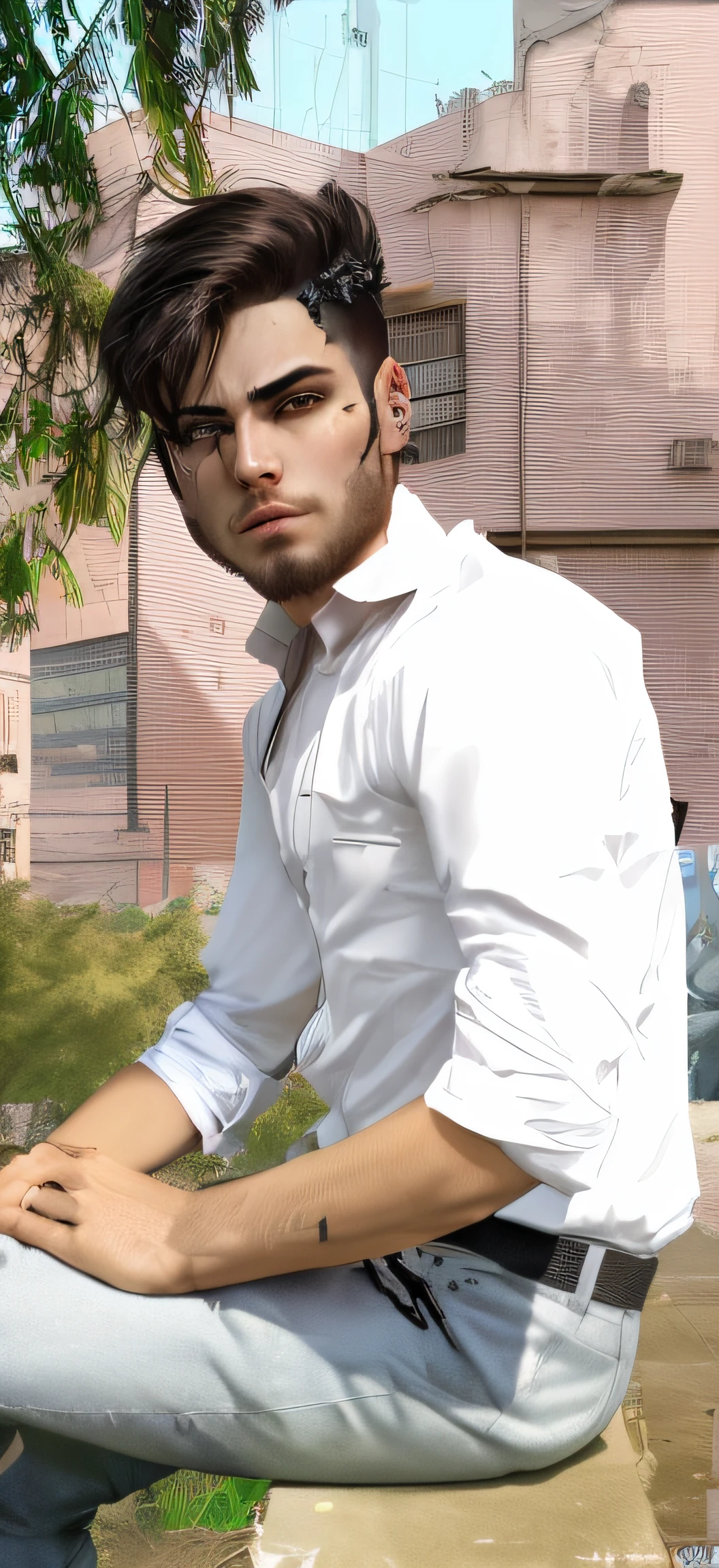 change background . cyberpunk.handsome boy . realastic face . 4k