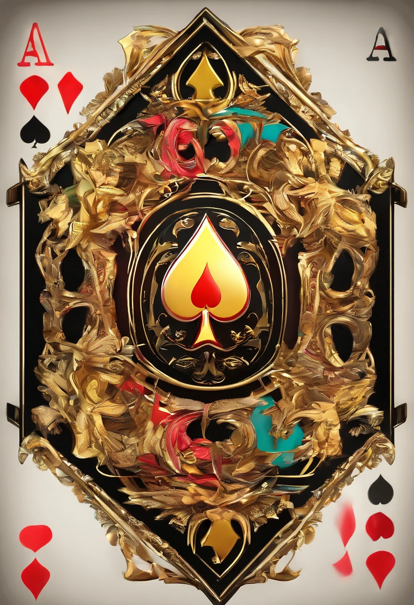 poker cards aces logo contrast colorful