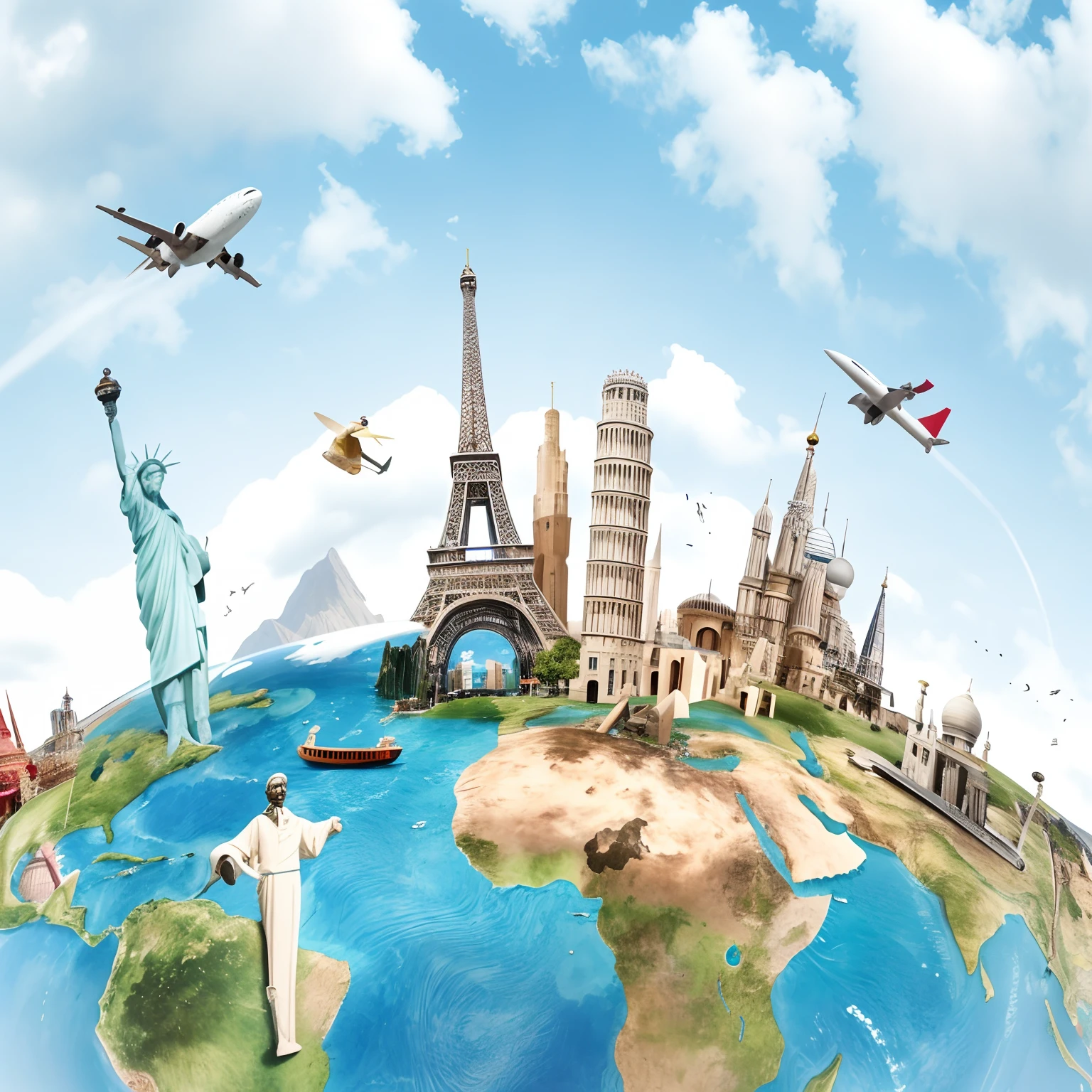 arafed view of a globe with a lot of different sights, beautiful high resolution, tourist destination, travel and adventure, amazing wallpaper, around the world, travel guide, travel, traveller, super high resolution, travel ad, tourism, world building, by Kurt Roesch, amazing background, high resolution, high resolution, illustration!, beautiful wallpaper, featured