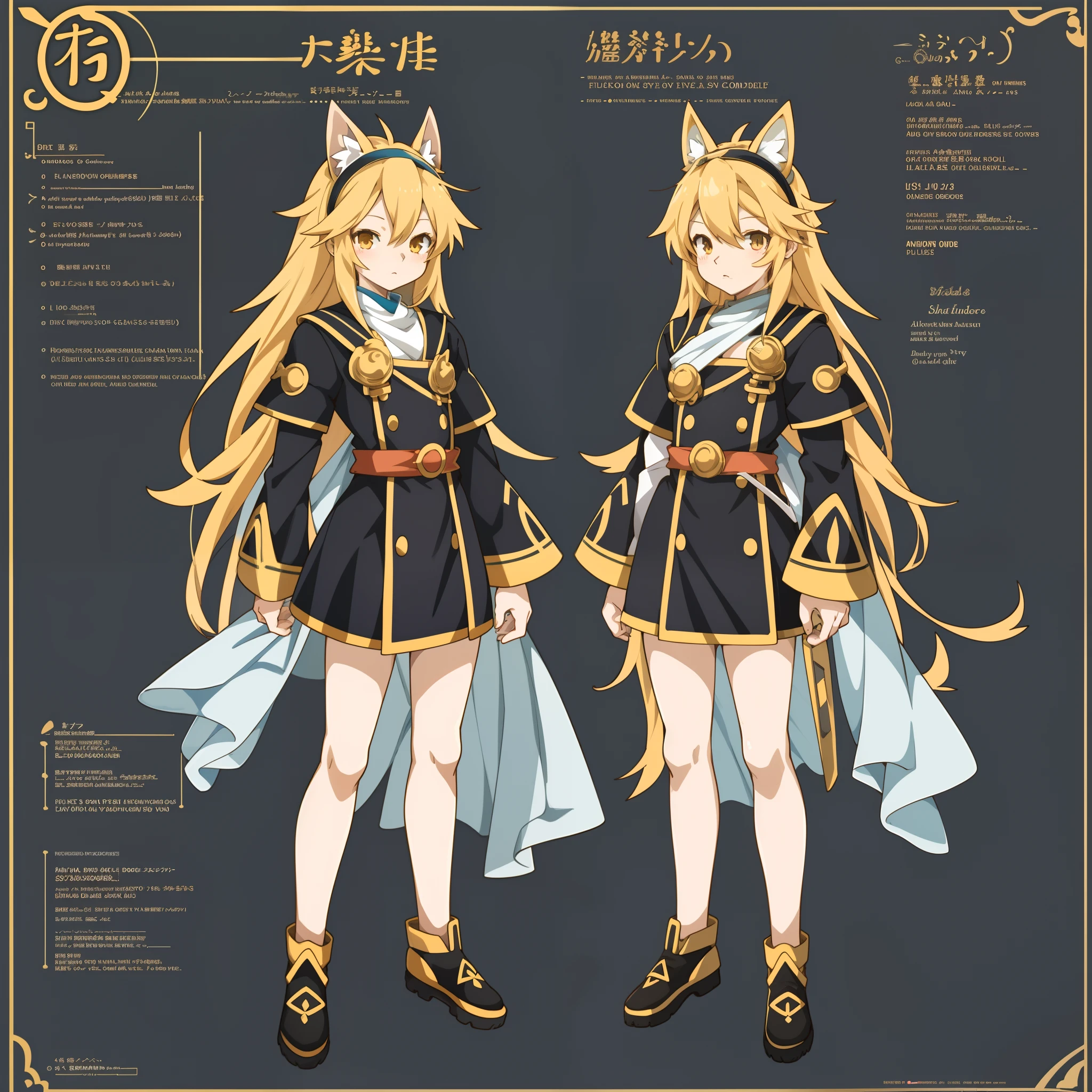 anime - style image of a character with a variety of hair and accessories, anime set style, anime character reference sheet, fantasy uniform, flat anime style, anime full body illustration, full_body!!, complete detailed body, extra detailed body, anime vtuber full body model, soft anime illustration, anime style character, clean detailed anime style,