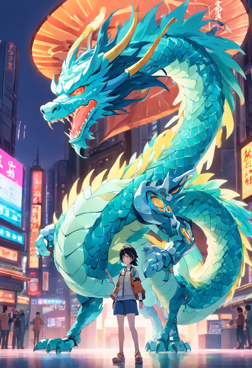 Chinese Dragon, (blind box toy style:1.2), (Full body shot) , 1 transparent girl,Behind him is a transparent Chinese dragon, Transparent Mecha, Exquisite helmet:1.2, Luminescent goggles:1.2, Cyberpunk, Dreamy glow, bright neon lights, clean, White background, ( Global Illumination, Ray traching, nffsw, Unreal Render,Reasonable design, high detal, masutepiece, Best Quality, hyper HD, Cinematic lighting)