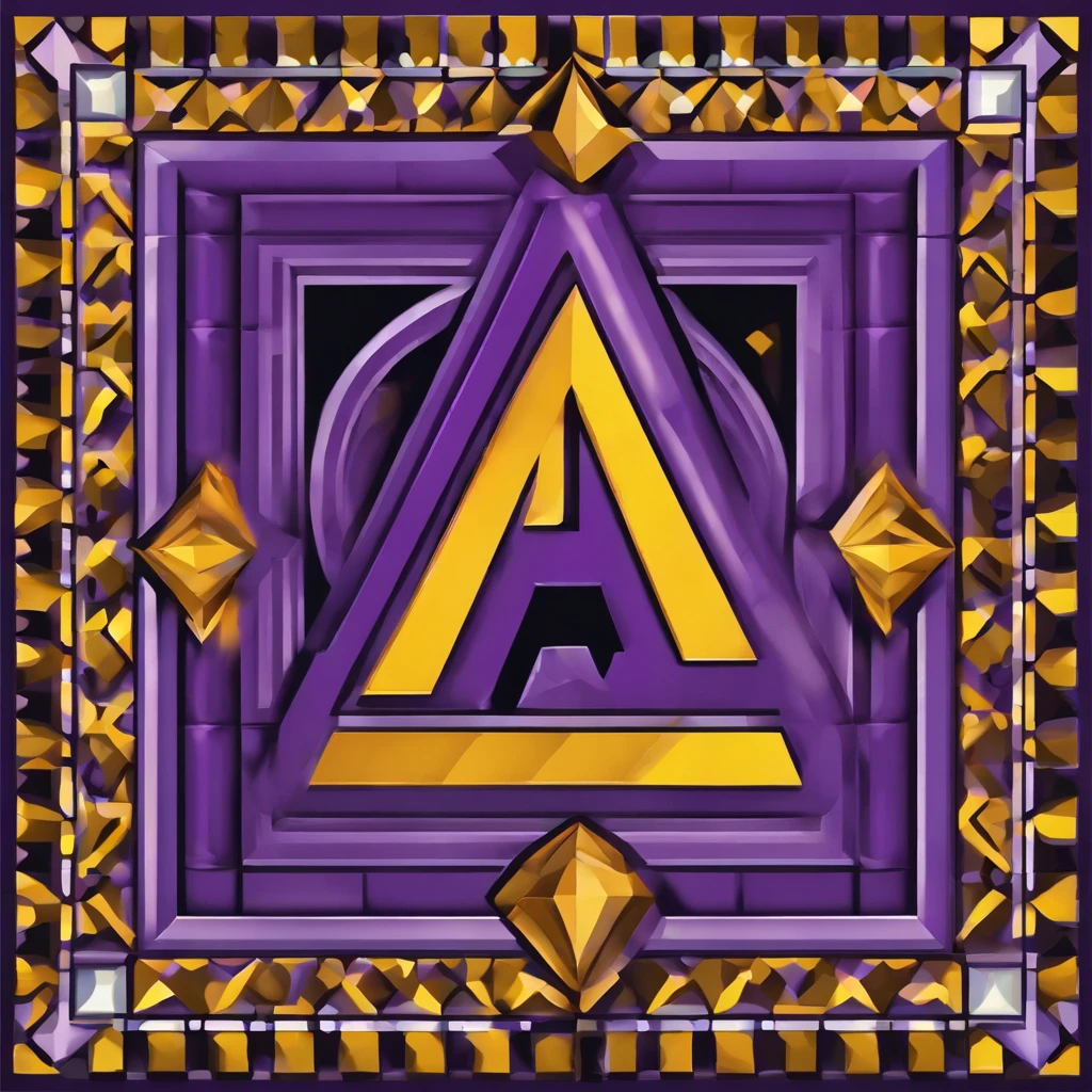 a purple and yellow letter a in a circle with a red center, a mosaic by Howard Arkley, reddit, ascii art, 2 5 6 x 2 5 6 pixels, aaaaaaaaaaaaaaaaaaaaaa, favicon, afar, letter a, avatar image, amicable, heavy jpeg artifact blurry, the letter a, arcade, area n, game icon, arty