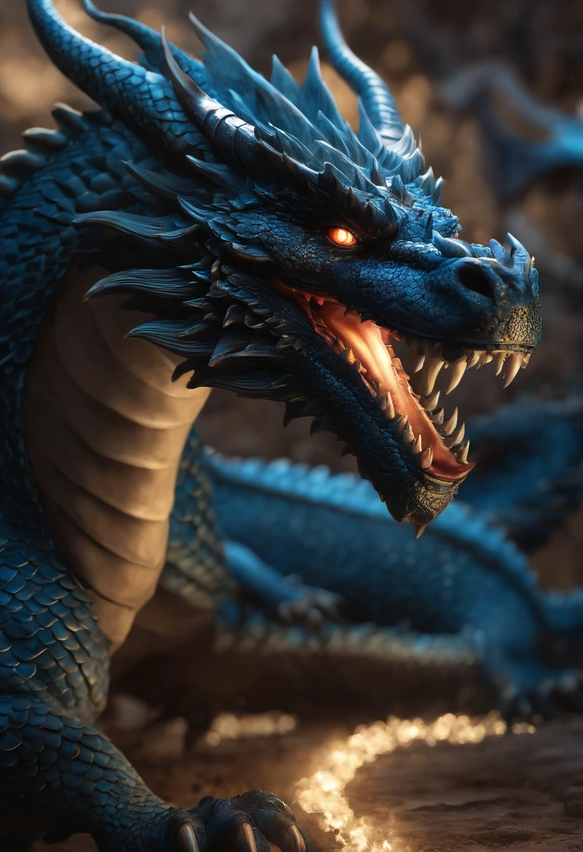 1 dragon, (ulzzang-6500:0.7), (melhor qualidade: 1.4), super detalhado, Super sharp, (obra-prima: 1.4), alta qualidade, highes definition, texturas de alta qualidade, sombras de alta qualidade, belos detalhes, cg muito detalhado, texturas detalhadas, detalhes bonitos, cg altamente detalhado, texturas detalhadas, realista, cinematiclight, eastern dragon, escamas de cor azul, art-station, 4k, fundo de azul cor clara, estrelado. --auto
