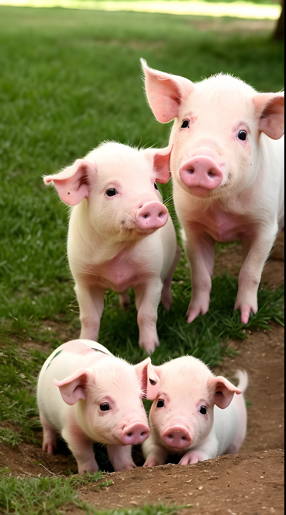  pig pig who loves each other landscape photo they are two