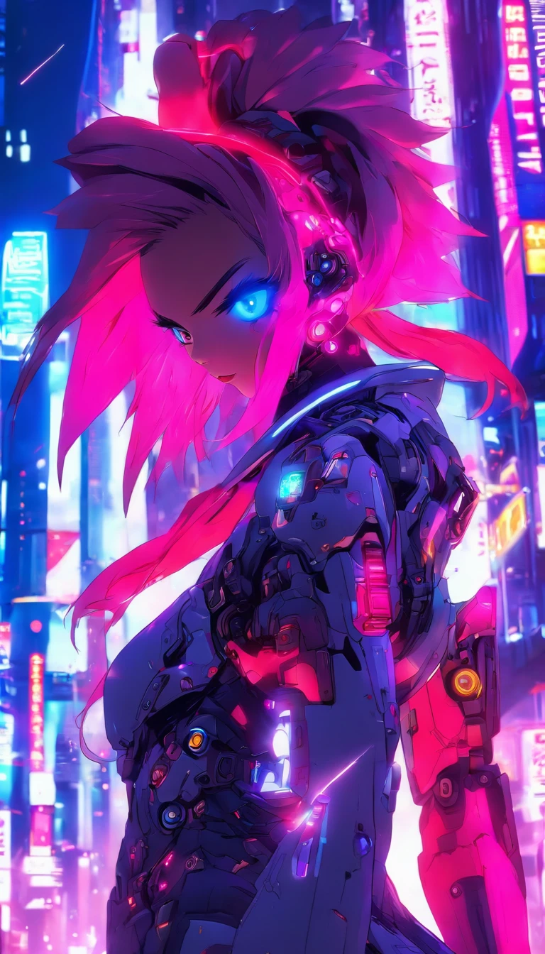 Motor irreal:1.4,UHD,La mejor calidad:1.4, fotorrealista:1.4, textura de la piel:1.4, Obra maestra:1.8,Chica de anime con atuendo futurista posando en una ciudad por la noche, Cyberpunk anime chica mech, Arte digital cyberpunk anime, Anime Arte cyberpunk, Chica de anime cyberpunk, Chica femenina de anime cyberpunk, Linda Chica Cyborg, Mejor fondo de pantalla de Anime 4K Konachan, Oppai cyberpunk, Digital Cyberpunk - Arte Anime, arte de anime cyberpunk, girl in mecha cyber armor, Perfecto anime cyborg mujer
