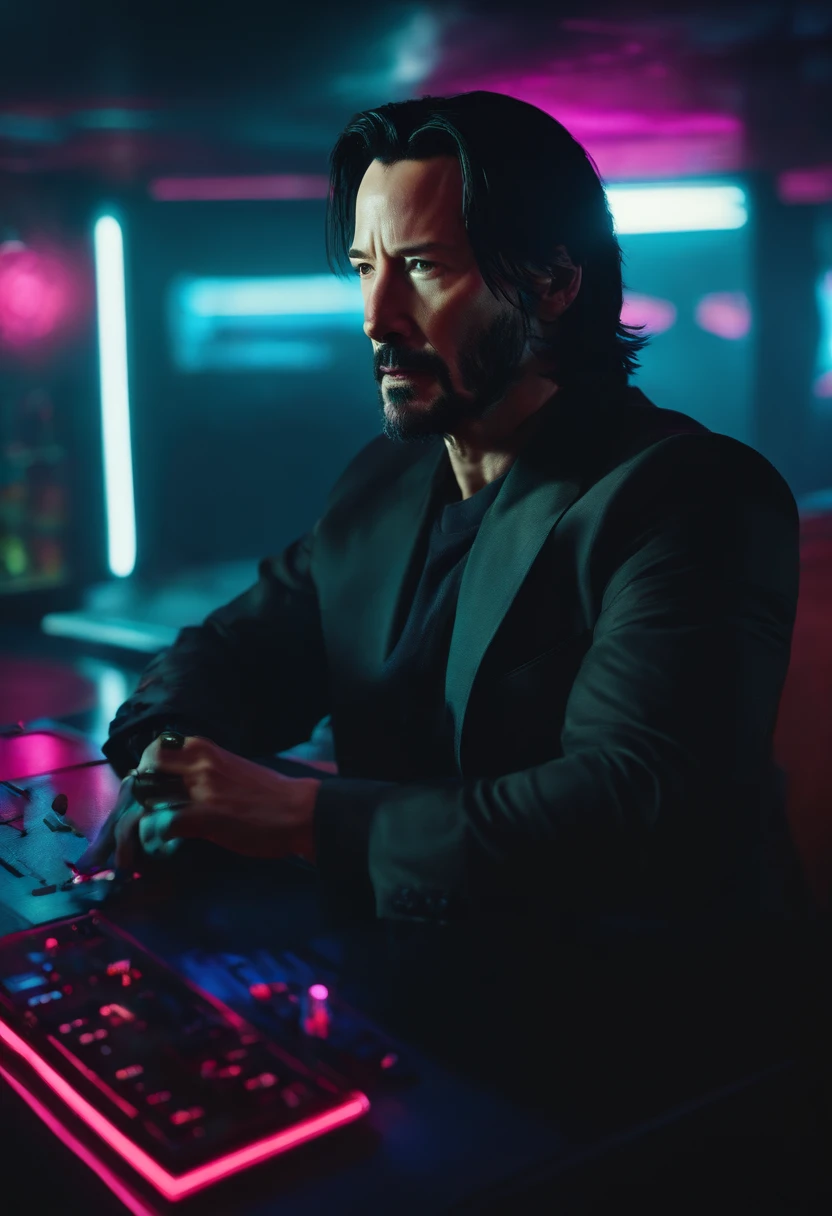 keanu reeves, as android in cyberpunk 2077