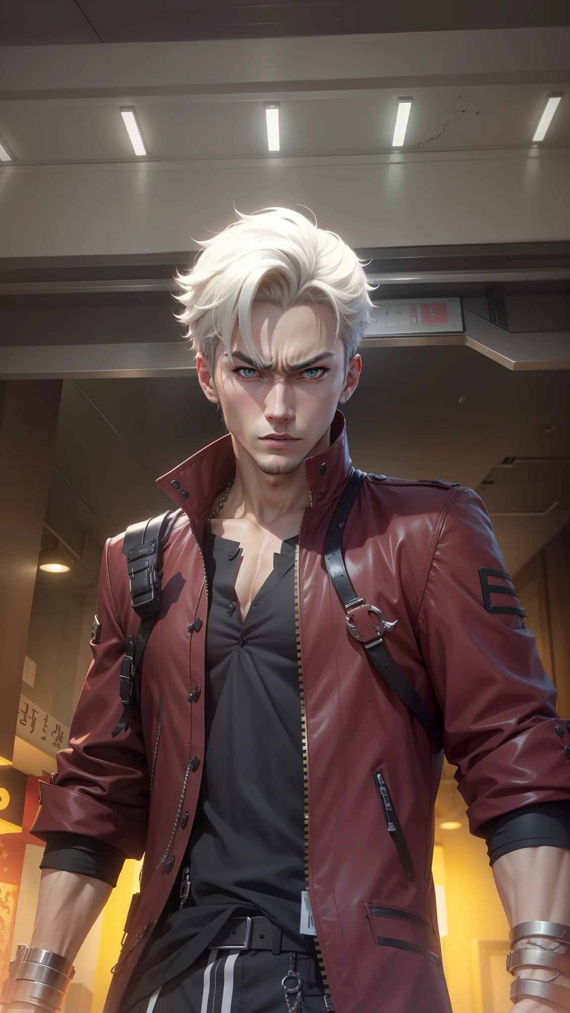 Anime villain, realistic, 1 boy, Korea, cool, heandsome, 8k quality,